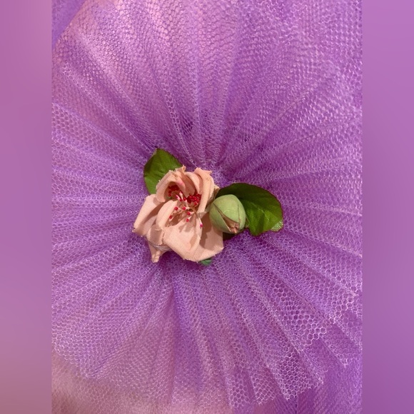 Vintage 50’s pink and purple strapless tulle prom dress w/sweetheart neckline s4 - Picture 4 of 12